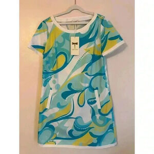 NWT Retro Tyler Boë Lightweight Cotton/Spandex Pockets Blend Shift Dress Size 4